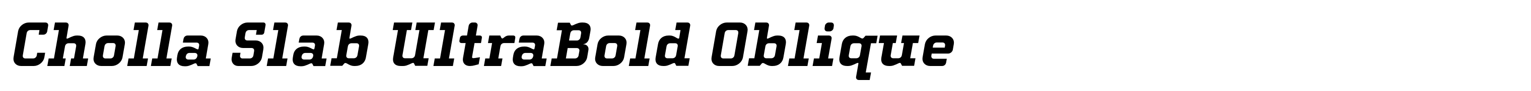 Cholla Slab UltraBold Oblique